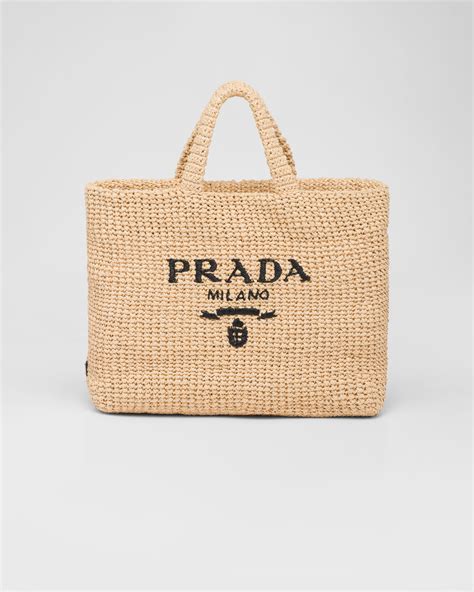 crochet beach bag prada|Prada small tote bag.